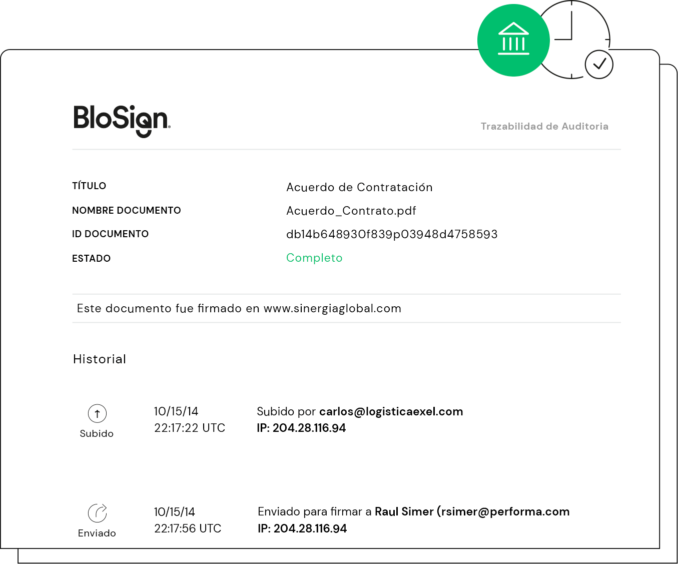 Firma Integrada.Firmas Legalmente Vinculantes y Seguras